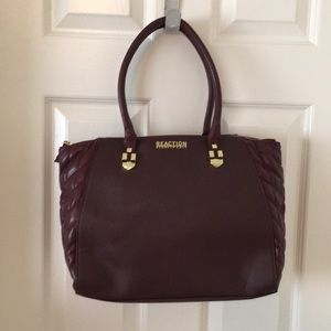 Burgundy handbag